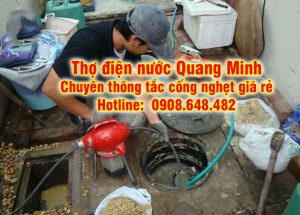 Dịch vụ thông tắc cống nghẹt giá rẻ